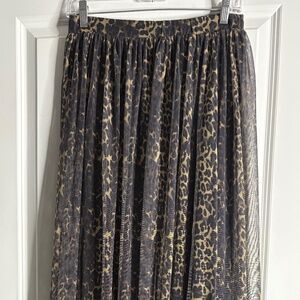LTS Leopard Chiffon Skirt
